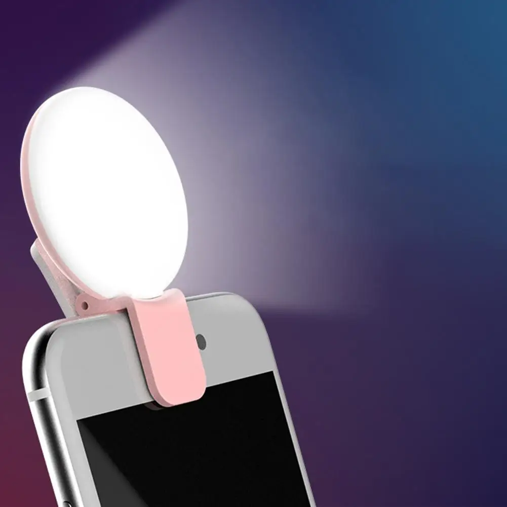 Photography Lighting Continuous - Lampu Cincin Swafoto LED Ponsel Mini