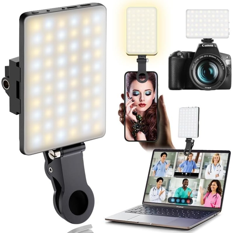 Photography Lighting Devices - Lampu Selfie LED Portabel dengan Penjepit;
