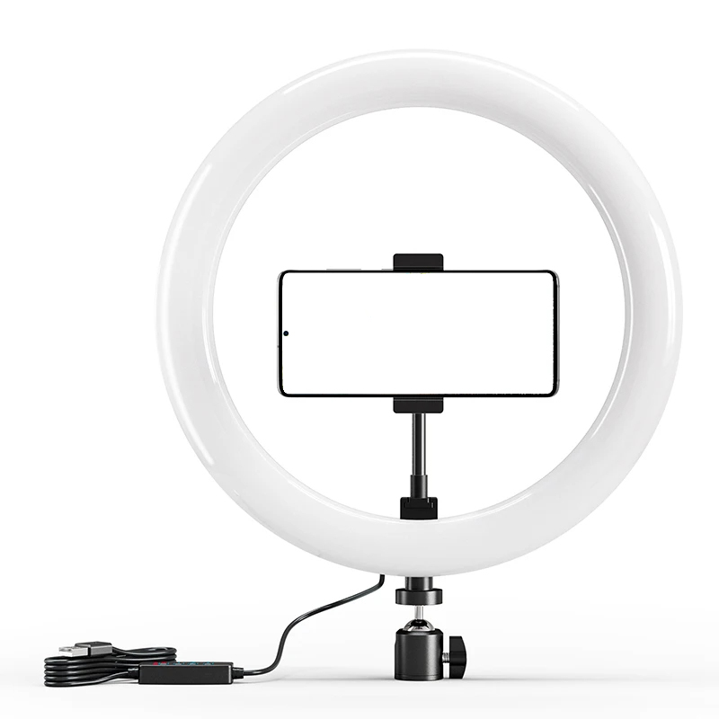 Photography Lighting Continuous - Lampu Cincin Swafoto LED 10 Inci