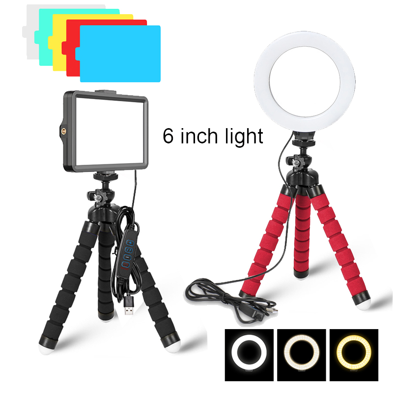 Photography Lighting Continuous - Lampu Cincin Led Dapat Diredupkan 16CM