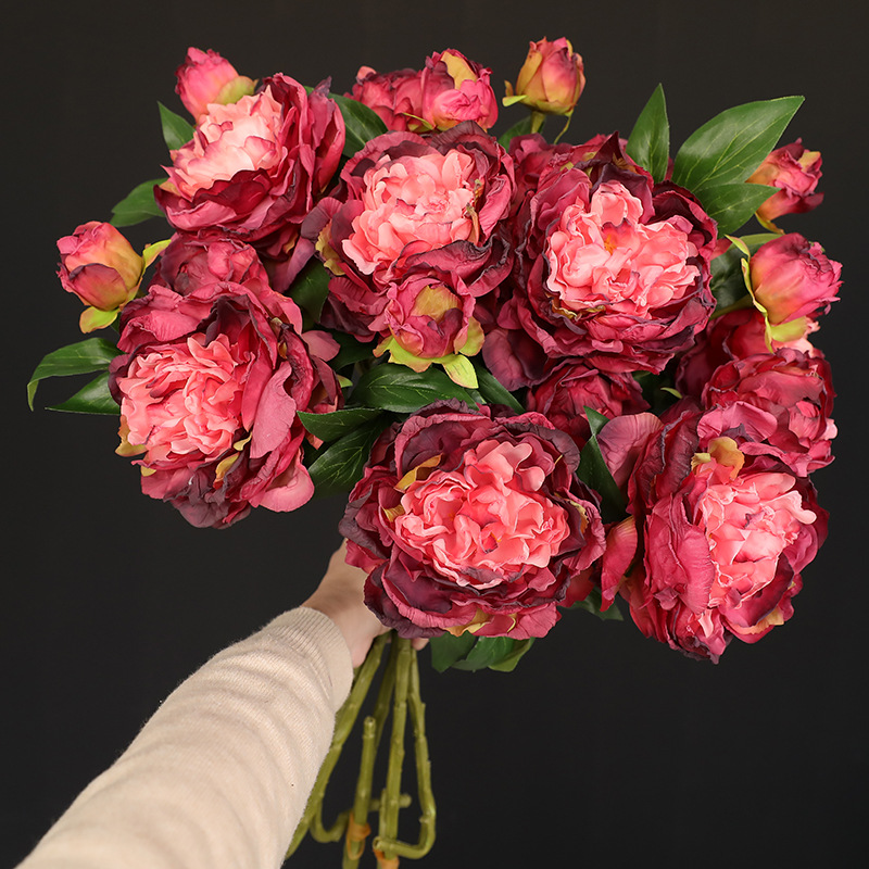 Photography Artificial Lighting - 1 Buah Bunga Peony Simulasi Retro