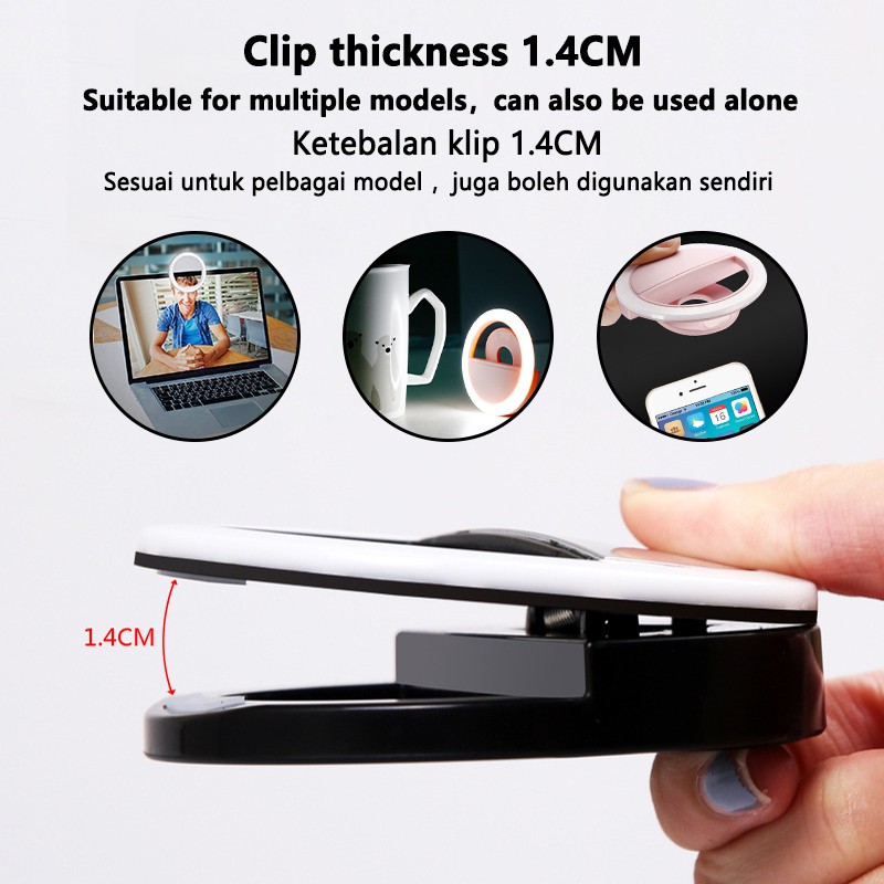 Lampu Cincin Swafoto LED Mode  - Photography Lighting Devices ulasan dan harga