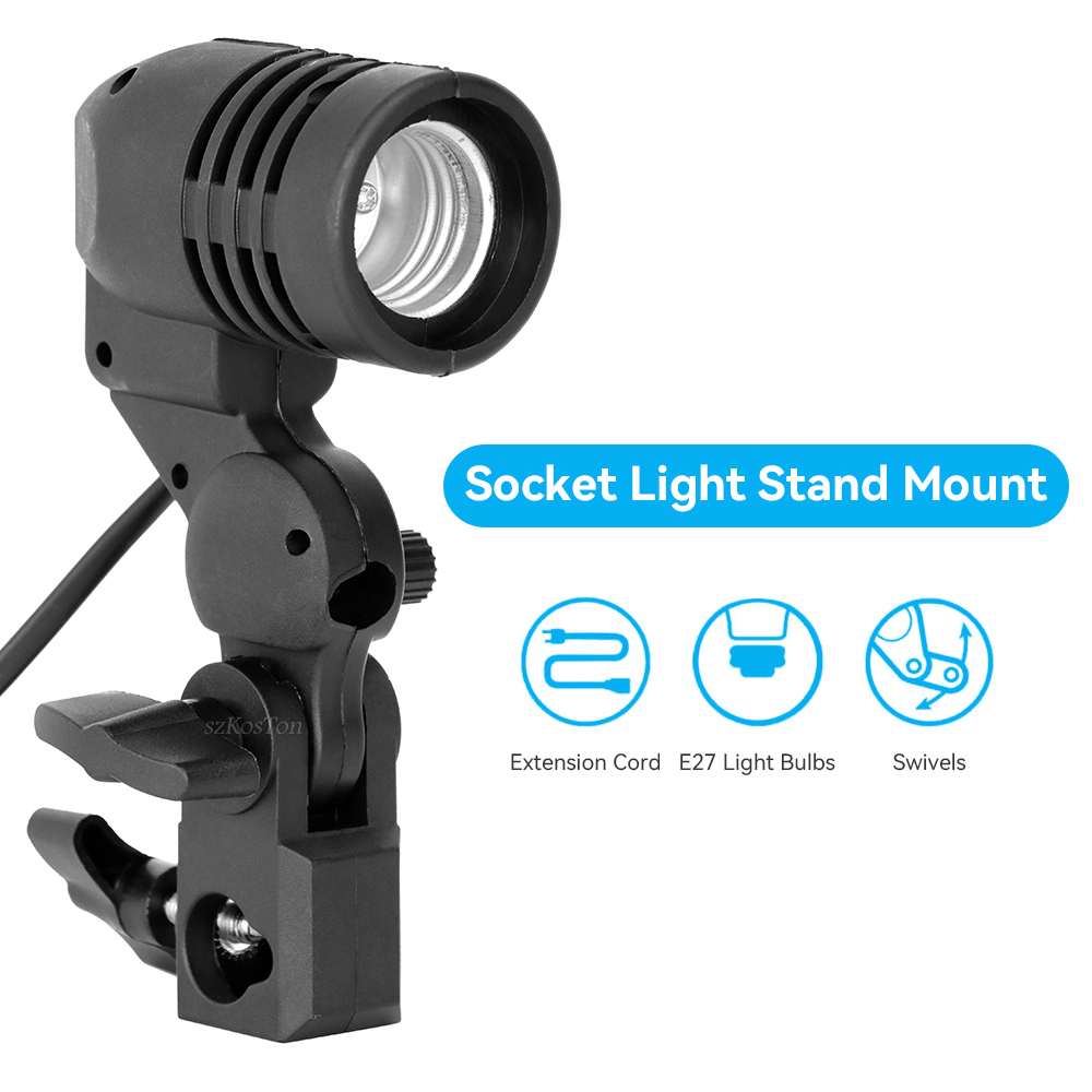 Dudukan bohlam kepala tunggal, - Photography Lighting Continuous ulasan dan harga