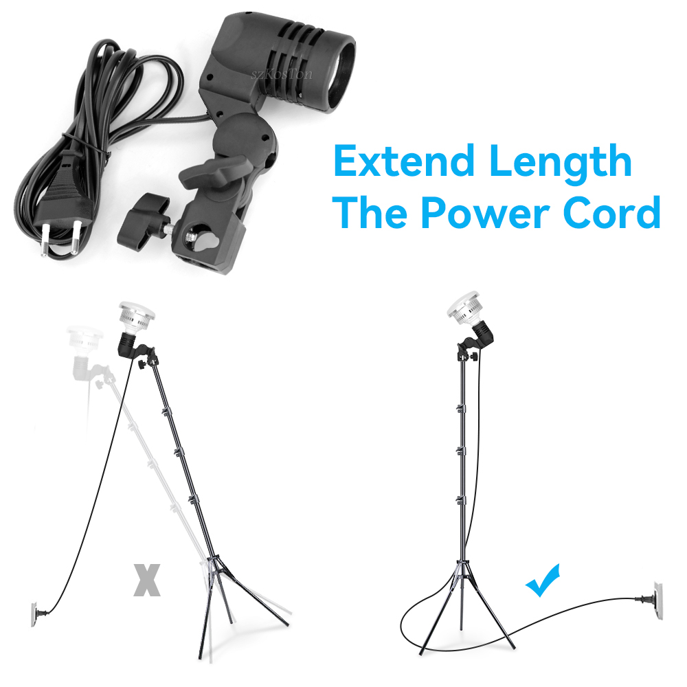 Dudukan bohlam kepala tunggal, - Photography Lighting Continuous ulasan dan harga