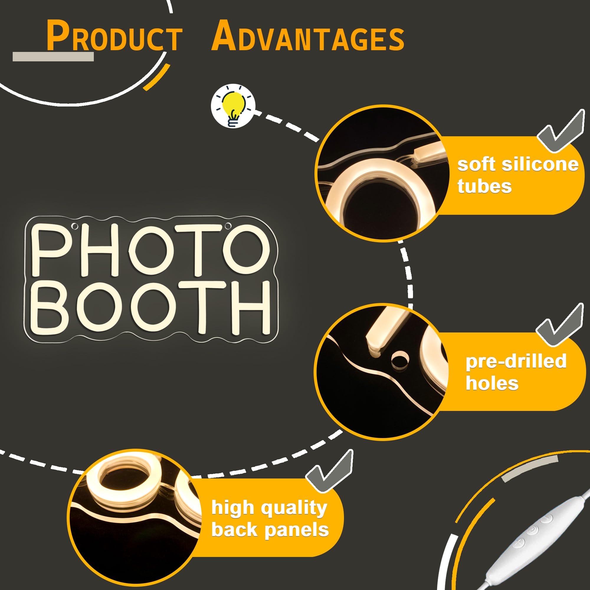 Lampu Neon Photo Booth, Lampu  - Photography Lighting Wedding Reception ulasan dan harga